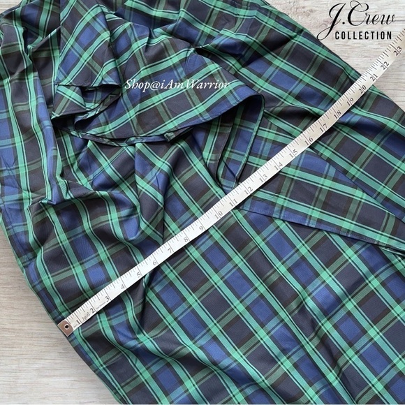 J.Crew NWT evergreen tartan ruffle midi/maxi skirt *shop@iamwarrior - Picture 8 of 11